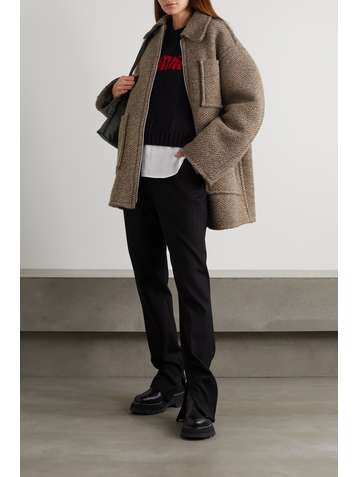ACNE STUDIOS Oversized herringbone wool-blend jacket