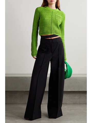 ACNE STUDIOS Cropped ribbed-knit sweater