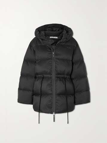 ACNE STUDIOS Hooded quilted shell down jacket