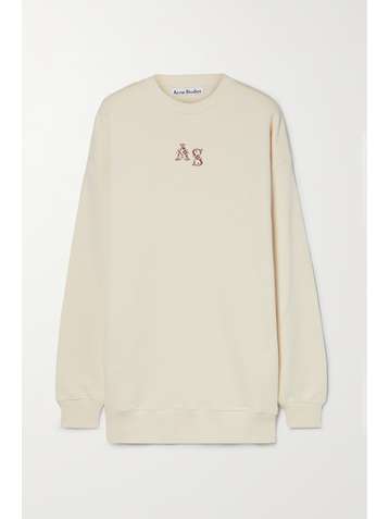 ACNE STUDIOS Oversized embroidered cotton sweatshirt