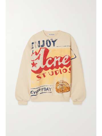 ACNE STUDIOS + Grant Levy-Lucero oversized printed organic cotton-jersey sweatshirt