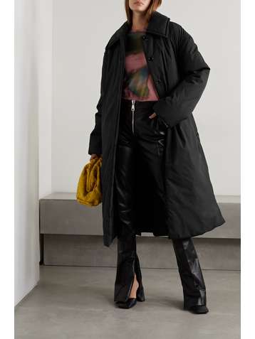 ACNE STUDIOS Belted padded cotton-blend shell coat