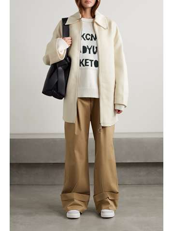 ACNE STUDIOS Belted wool and alpaca-blend coat
