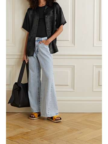 ACNE STUDIOS Crinkled-satin shirt