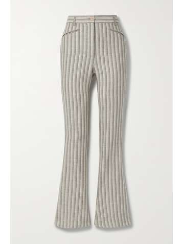 ACNE STUDIOS Striped wool and cotton-blend flared pants