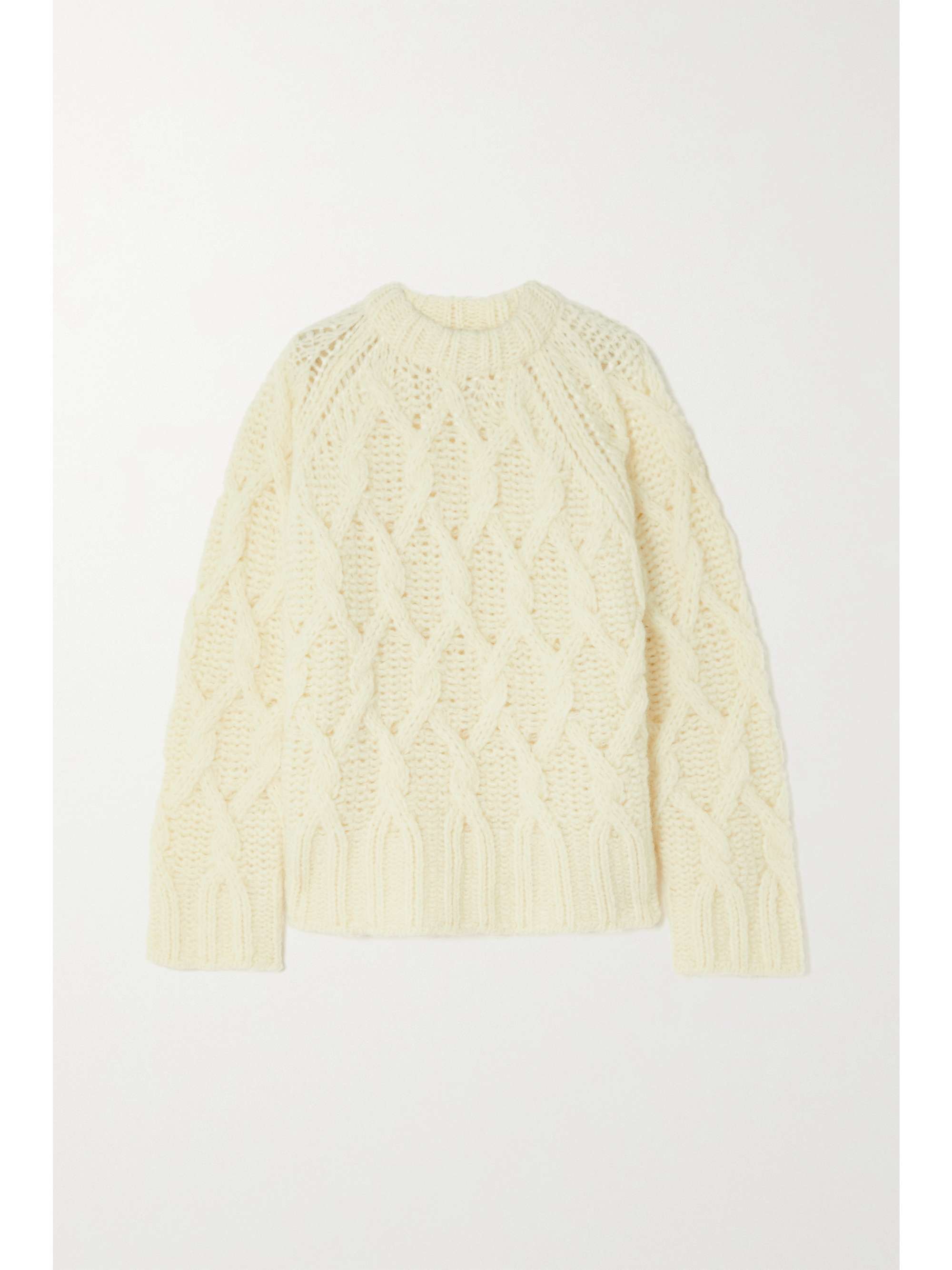 Off-white Cable-knit wool-blend sweater 
