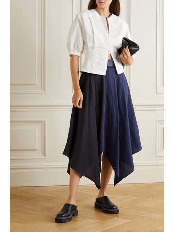 3.1 PHILLIP LIM Haut en popeline de coton mélangé à plis