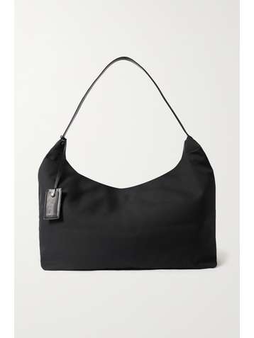 THE ROW Leather-trimmed nylon weekend bag