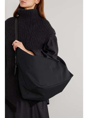 THE ROW Leather-trimmed nylon weekend bag