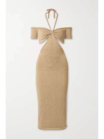 CULT GAIA Alicia cutout cotton-blend midi dress