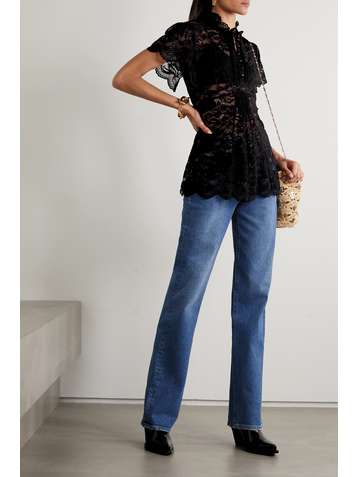 PACO RABANNE Stretch-lace top