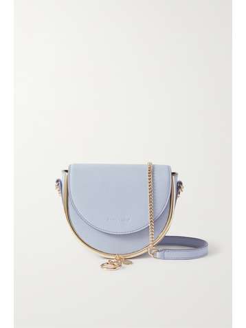 SEE BY CHLOÉ Mara embellished textured-leather shoulder bag