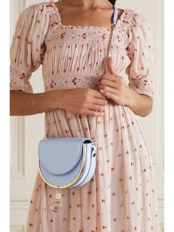 SEE BY CHLOÉ Mara embellished textured-leather shoulder bag