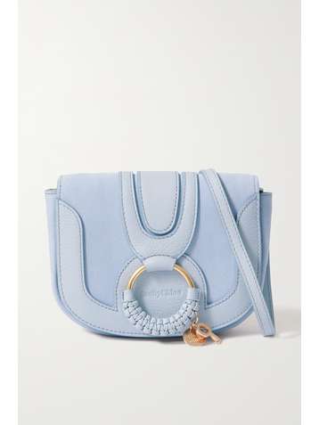 SEE BY CHLOÉ Hana mini textured-leather and suede shoulder bag