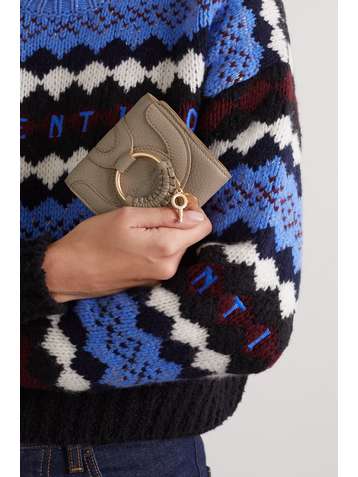 SEE BY CHLOÉ Hana embellished textured-leather wallet