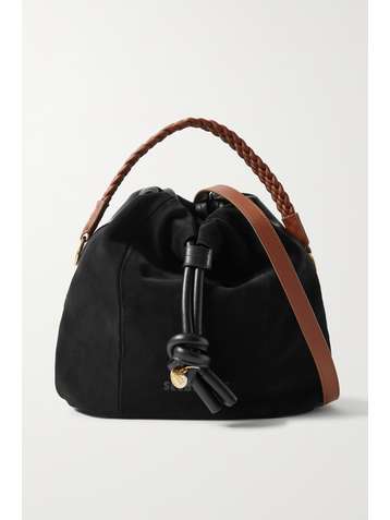 SEE BY CHLOÉ Cleme mini leather and suede bucket bag