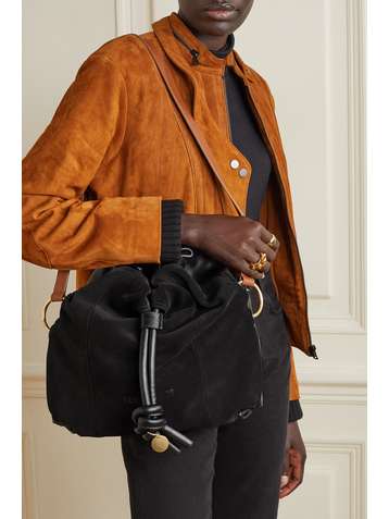 SEE BY CHLOÉ Cleme mini leather and suede bucket bag