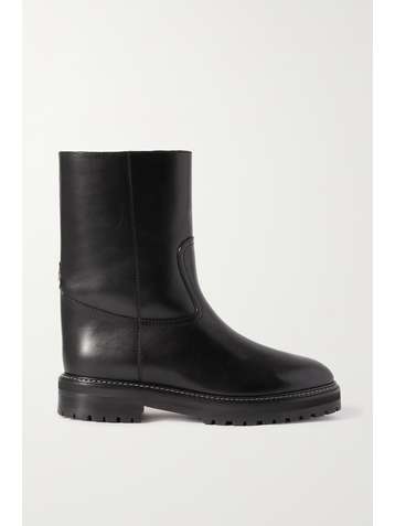 JIMMY CHOO Yari shearling-lined leather ankle boots