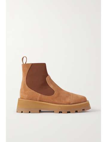 JIMMY CHOO Bottines chelsea en daim à cristaux Clayton 40