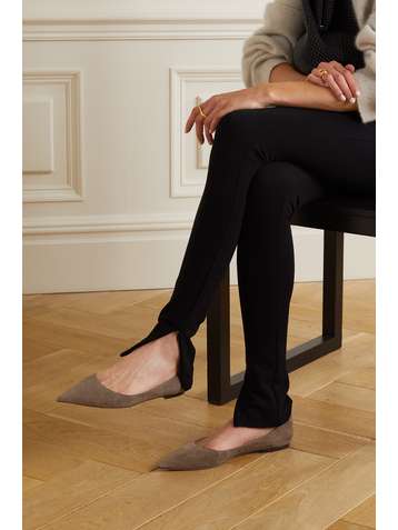 JIMMY CHOO Love suede point-toe flats