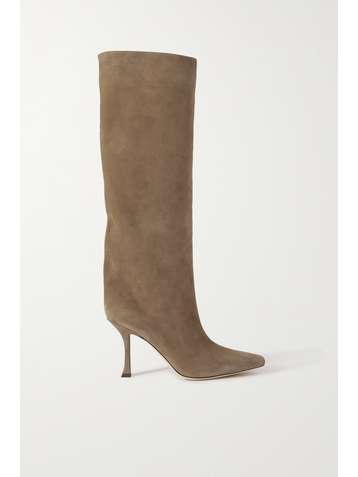 JIMMY CHOO Chad 90 suede knee boots