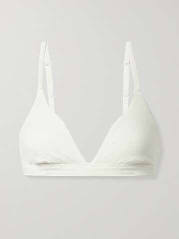 SKIMS Cotton Collection 2.0 cotton-blend jersey bralette - Bone
