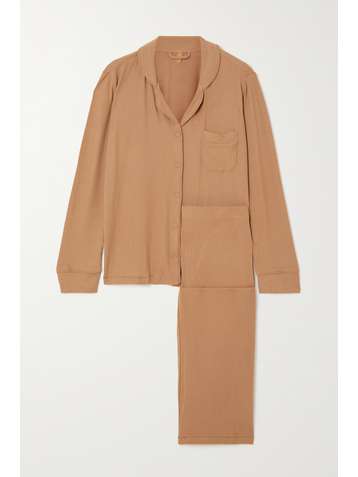 SKIMS Ribbed stretch-modal jersey lounge set - Camel