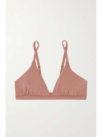 SKIMS Cotton Collection 2.0 cotton-blend jersey bralette - Rose Clay