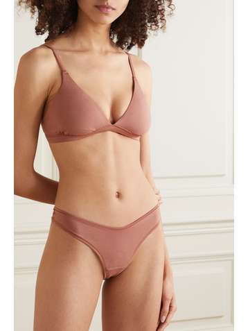SKIMS Cotton Collection 2.0 cotton-blend jersey bralette - Rose Clay