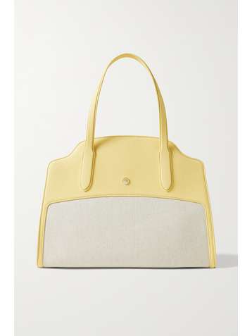 LORO PIANA Sesia large textured-leather and canvas tote