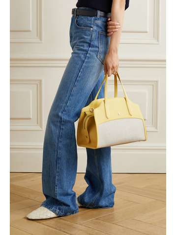 LORO PIANA Sesia large textured-leather and canvas tote