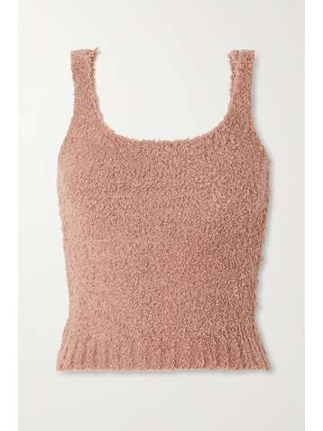 SKIMS Cozy Knit bouclé tank - Rose Clay