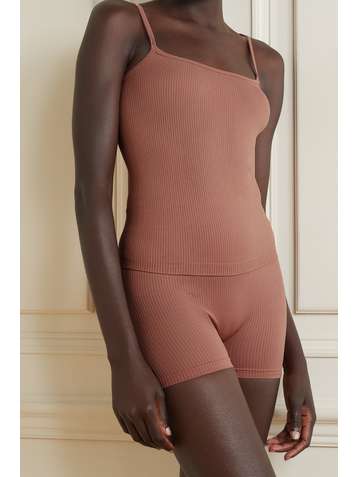 SKIMS Stretch Rib Straight Neck camisole - Rose Clay