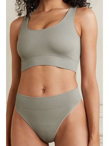 SKIMS Stretch Rib Scoop bra- Sea Haze
