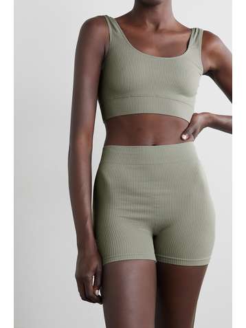 SKIMS Stretch Rib shorts - Sea Haze