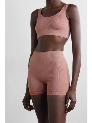 SKIMS Stretch Rib shorts - Rose Clay