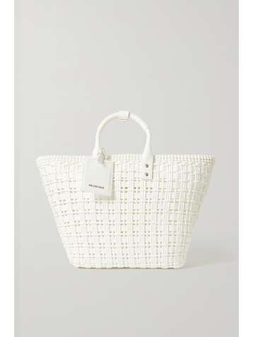 BALENCIAGA Bistro small woven leather tote