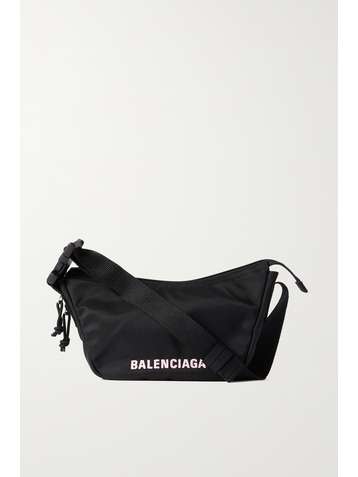 BALENCIAGA Wheel Sling embroidered shell shoulder bag