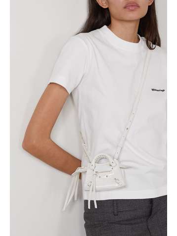BALENCIAGA Neo Classic super nano Tote aus Leder mit Krokodileffekt