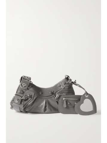 BALENCIAGA Cagole XS Schultertasche aus strukturiertem Leder mit Nieten
