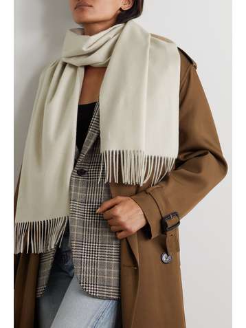 SAINT LAURENT Schal aus Kaschmir mit Fransen