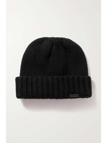 SAINT LAURENT Bonnet en cachemire côtelé
