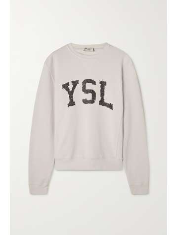 SAINT LAURENT Printed cotton-jersey sweatshirt