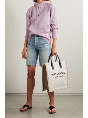 SAINT LAURENT Hoodie aus Baumwoll-Jersey mit Print