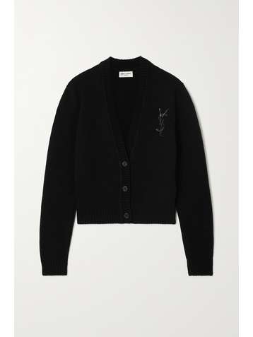 SAINT LAURENT Cardigan en cachemire à ornements