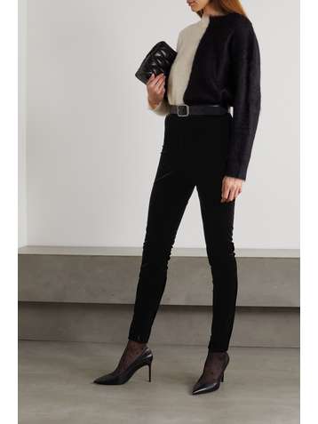 SAINT LAURENT Leggings aus Stretch-Samt