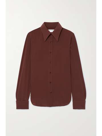 SAINT LAURENT Hemd aus Seiden-Crêpe