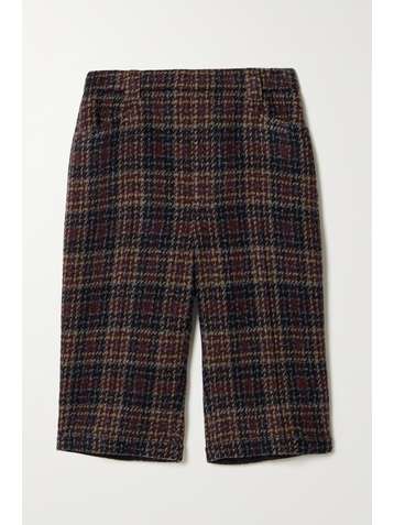 SAINT LAURENT Karierte Shorts aus Wolle