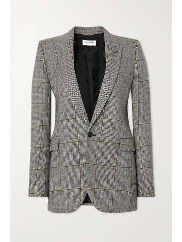 SAINT LAURENT Blazer aus kariertem Woll-Tweed