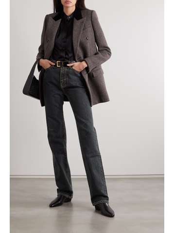 SAINT LAURENT High-rise straight-leg jeans